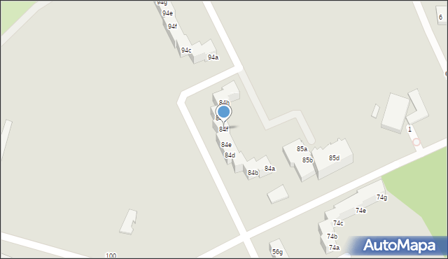 Szczecin, Osiedle Kasztanowe, 84f, mapa Szczecina