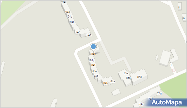 Szczecin, Osiedle Kasztanowe, 84h, mapa Szczecina