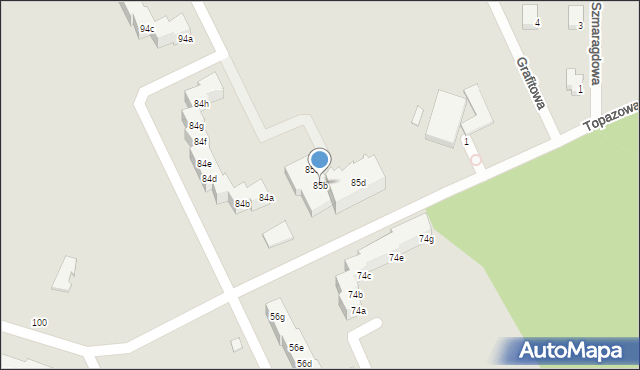 Szczecin, Osiedle Kasztanowe, 85b, mapa Szczecina