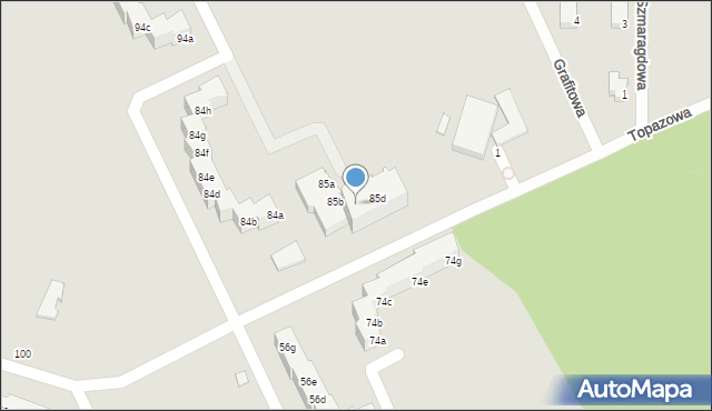 Szczecin, Osiedle Kasztanowe, 85c, mapa Szczecina