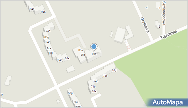 Szczecin, Osiedle Kasztanowe, 85d, mapa Szczecina