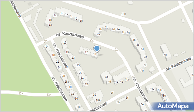 Szczecin, Osiedle Kasztanowe, 9, mapa Szczecina