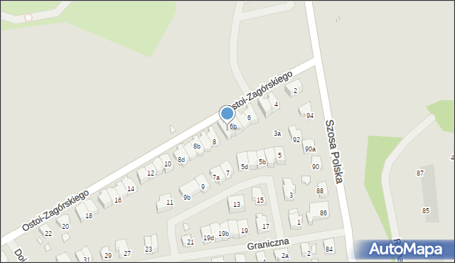 Szczecin, Ostoi-Zagórskiego Włodzimierza, 6c, mapa Szczecina