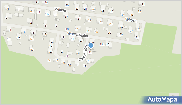 Szczecin, Osadników, 9, mapa Szczecina