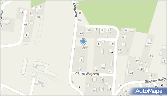 Szczepanów, Osiedle na Wzgórzu, 16, mapa Szczepanów