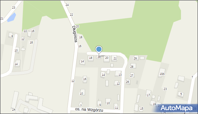 Szczepanów, Osiedle na Wzgórzu, 19, mapa Szczepanów