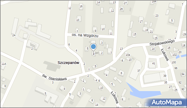 Szczepanów, Osiedle na Wzgórzu, 4, mapa Szczepanów