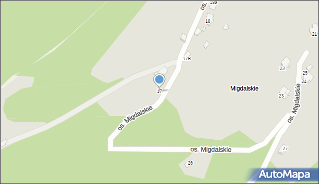 Szczyrk, Osiedle Migdalskie, 17, mapa Szczyrk