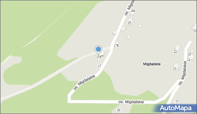 Szczyrk, Osiedle Migdalskie, 17a, mapa Szczyrk