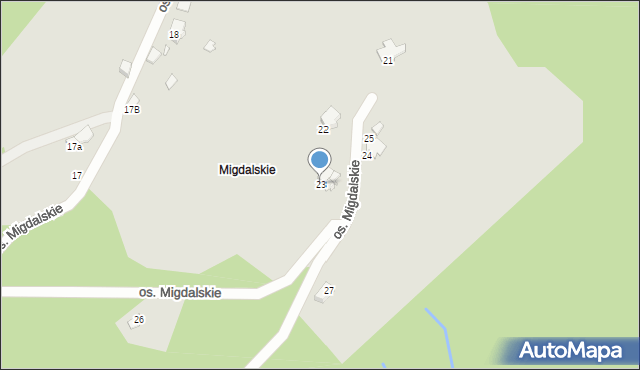 Szczyrk, Osiedle Migdalskie, 23, mapa Szczyrk