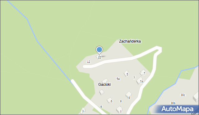 Szczyrk, Osiedle Za Hańderką, 12, mapa Szczyrk