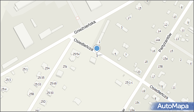 Szczytno, Osiedleńcza, 2, mapa Szczytno