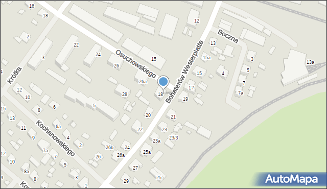 Szczytno, Osuchowskiego Antoniego, 30, mapa Szczytno