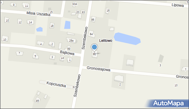 Szembekowo, Osiedlowa, 82, mapa Szembekowo