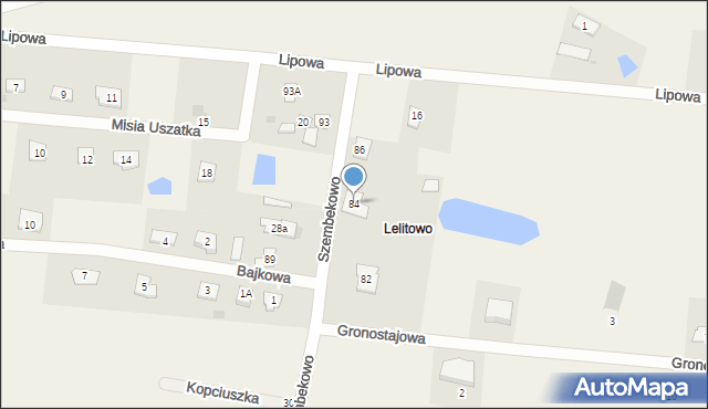 Szembekowo, Osiedlowa, 84, mapa Szembekowo