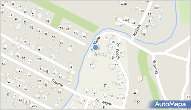 Szewna, Osiedle Widok, 13, mapa Szewna