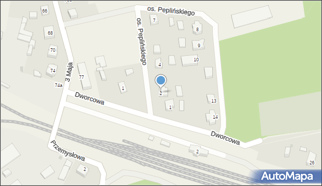 Szlachta, Osiedle Peplińskiego Stanisława, ks. kan., 2, mapa Szlachta