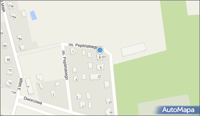 Szlachta, Osiedle Peplińskiego Stanisława, ks. kan., 8, mapa Szlachta