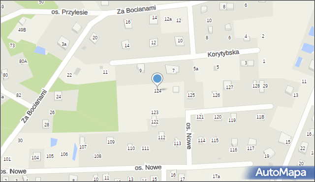Szteklin, Osiedle Nowe, 124, mapa Szteklin