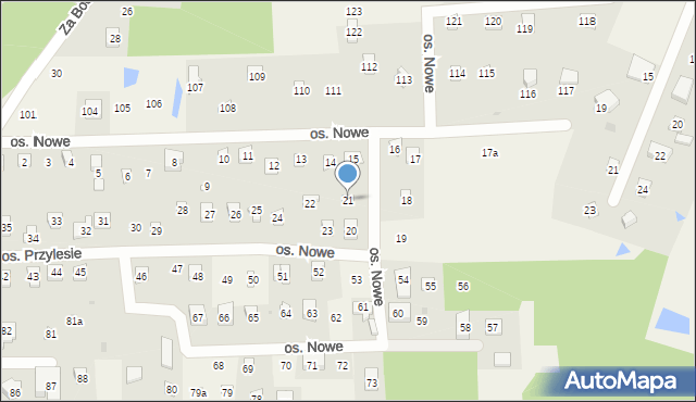 Szteklin, Osiedle Nowe, 21, mapa Szteklin