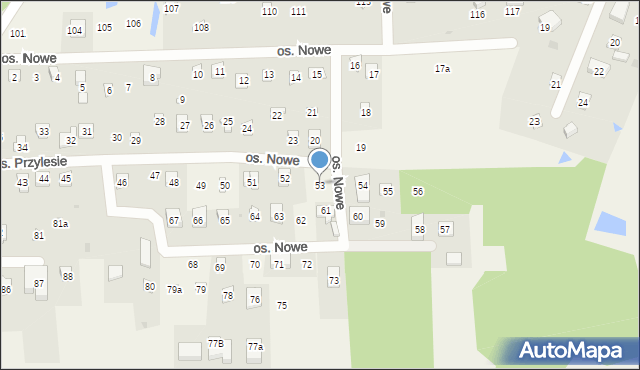 Szteklin, Osiedle Nowe, 53, mapa Szteklin