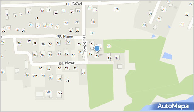 Szteklin, Osiedle Nowe, 59, mapa Szteklin