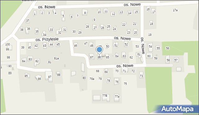 Szteklin, Osiedle Nowe, 66, mapa Szteklin