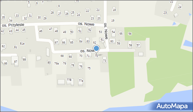 Szteklin, Osiedle Nowe, 72, mapa Szteklin