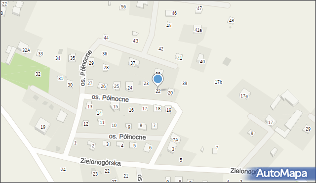 Szteklin, Osiedle Północne, 22, mapa Szteklin