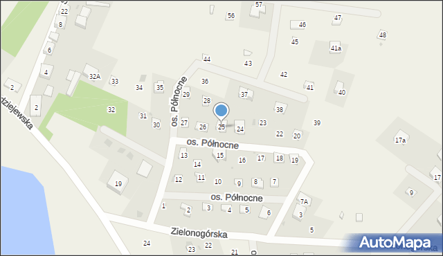 Szteklin, Osiedle Północne, 25, mapa Szteklin