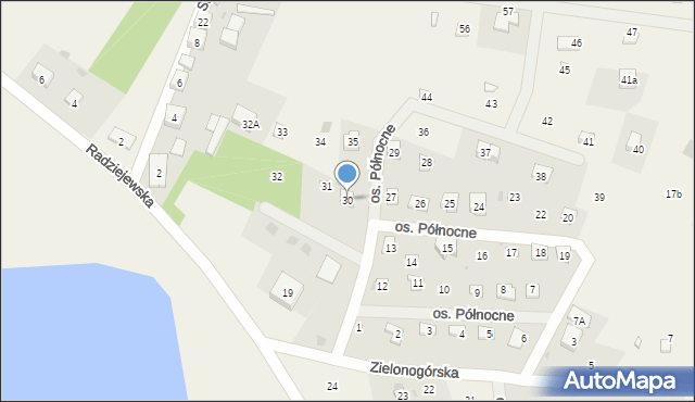 Szteklin, Osiedle Północne, 30, mapa Szteklin
