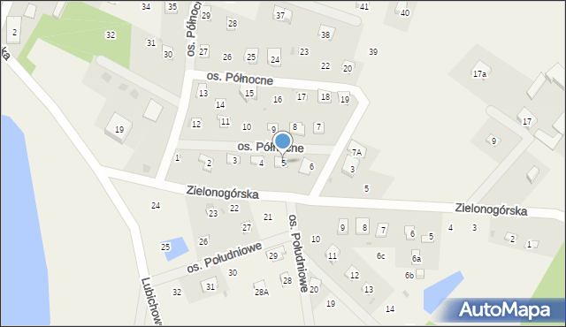 Szteklin, Osiedle Północne, 5, mapa Szteklin