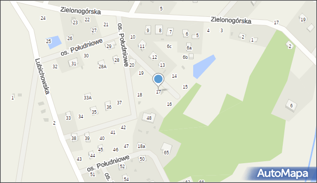 Szteklin, Osiedle Południowe, 17, mapa Szteklin