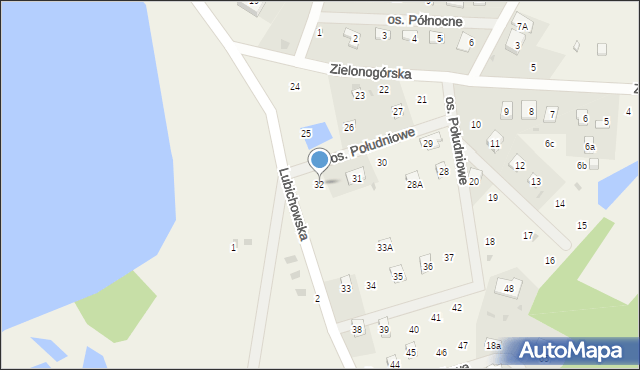 Szteklin, Osiedle Południowe, 32, mapa Szteklin