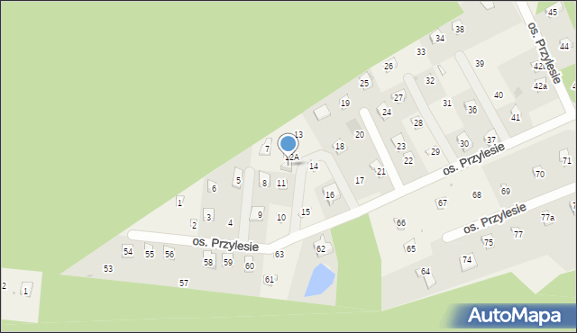 Szteklin, Osiedle Przylesie, 12, mapa Szteklin