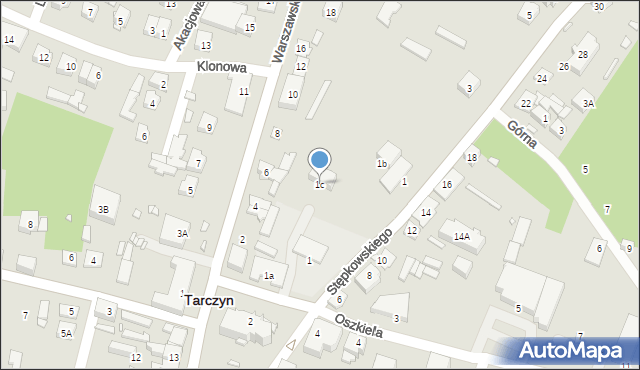 Tarczyn, Oszkiela Czesława, ks., 1c, mapa Tarczyn