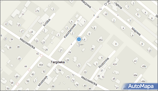 Targówka, Osiedlowa, 2, mapa Targówka