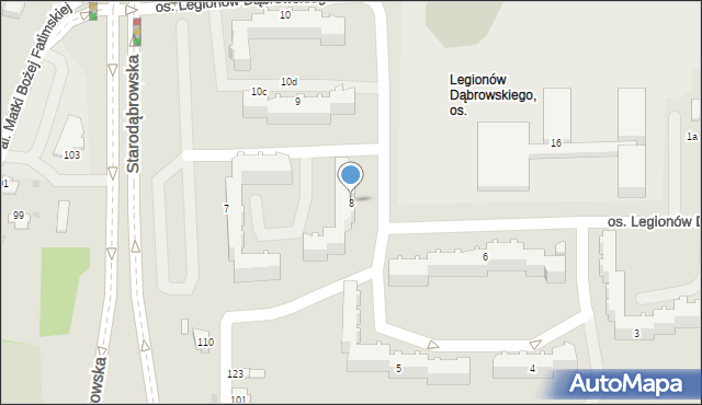 Tarnów, Osiedle Legionów Henryka Dąbrowskiego, 8, mapa Tarnów