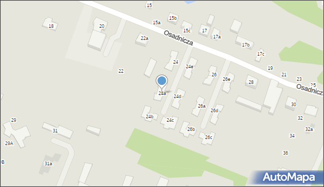 Toruń, Osadnicza, 24a, mapa Torunia