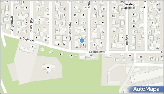 Toruń, Osiedlowa, 36, mapa Torunia