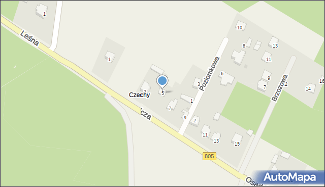 Trąbki, Osadnicza, 5, mapa Trąbki