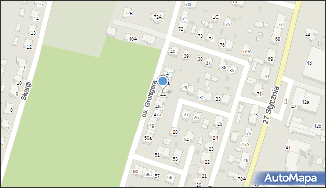 Trzcianka, Osiedle Grottgera Artura, 44, mapa Trzcianka