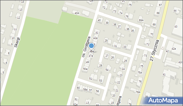 Trzcianka, Osiedle Grottgera Artura, 47, mapa Trzcianka