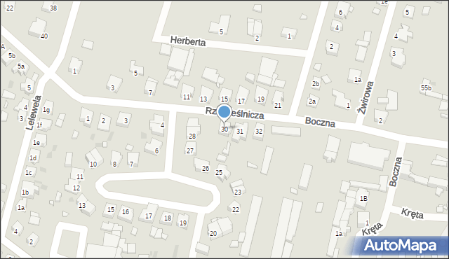 Trzcianka, Osiedle Lelewela Joachima, 30, mapa Trzcianka