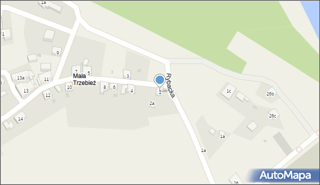 Trzebież, Osadników, 2, mapa Trzebież