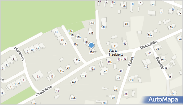 Trzebież, Osadników, 33d, mapa Trzebież