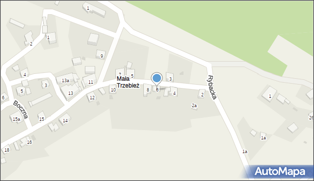 Trzebież, Osadników, 6, mapa Trzebież