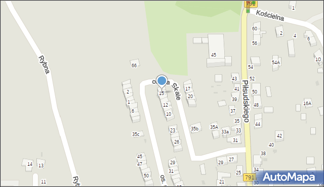 Trzebinia, Osiedle na Skale, 15, mapa Trzebinia