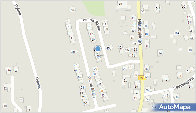 Trzebinia, Osiedle na Skale, 26, mapa Trzebinia