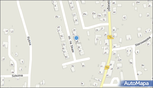 Trzebinia, Osiedle na Skale, 36, mapa Trzebinia